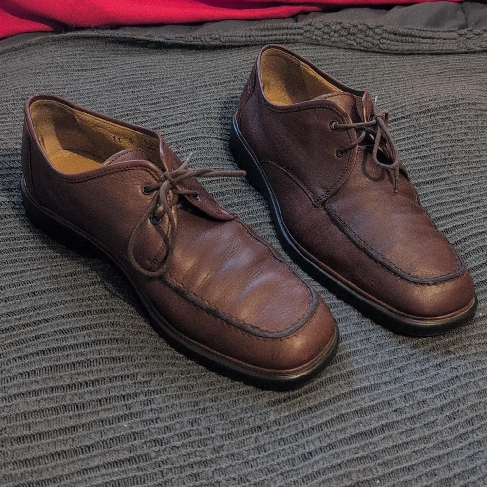Bally Sorini‎ Brown Leather Men's Oxfords Shoes Size 11 (1400.00 MSRP)